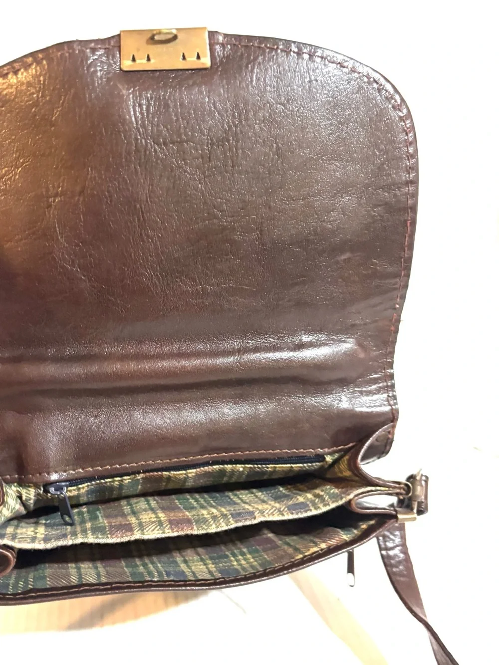 Vintage unisex Classic Brown Leather Men’s Crossbody everyday Bag